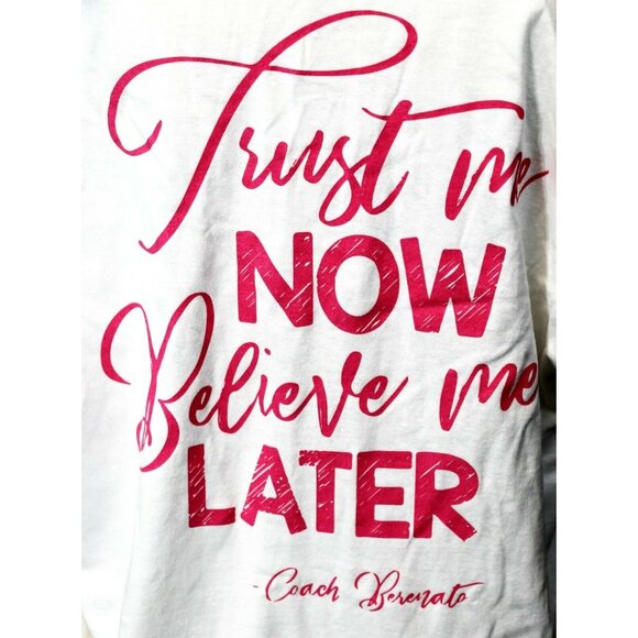 NWT Adidas KSU Kennesaw State White T shirt Pink Day Game Womens L Men Unisex - Picture 6 of 10